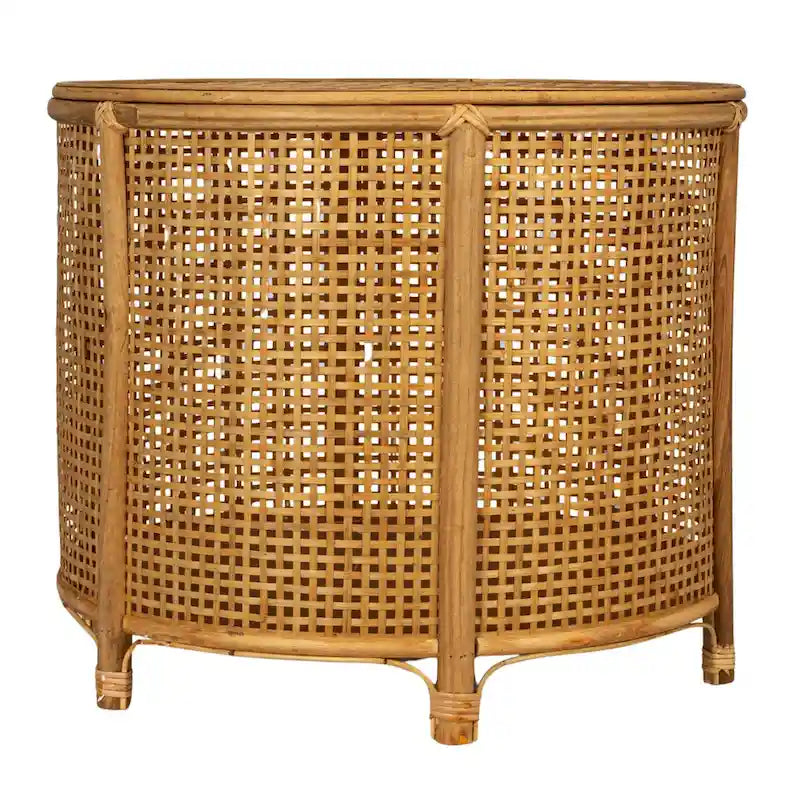 Table d'appoint en bambou et rotin