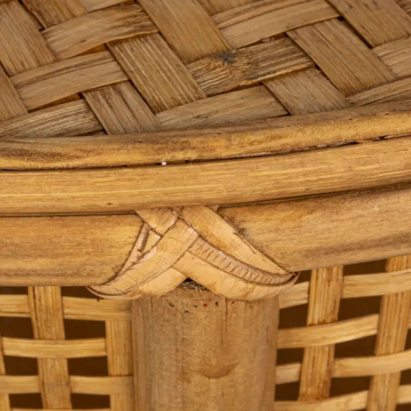 Table d'appoint en bambou et rotin