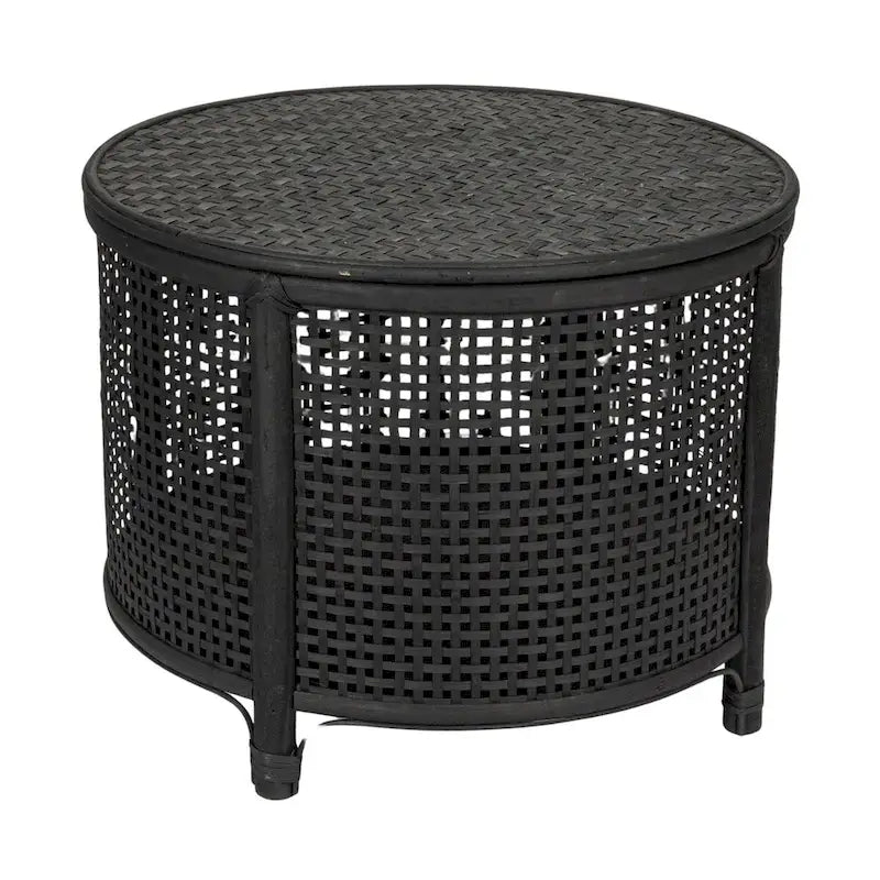 Table d'appoint en bambou et rotin