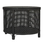 Table d'appoint en bambou et rotin