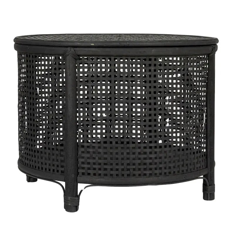 Table d'appoint en bambou et rotin