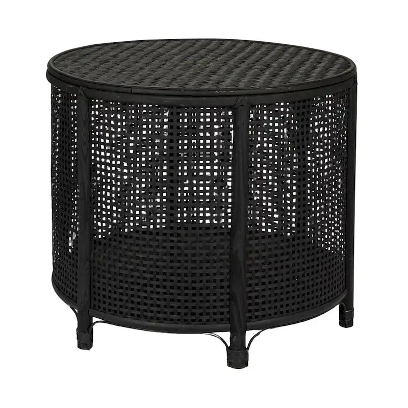 Table d'appoint en bambou et rotin