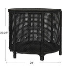 Table d'appoint en bambou et rotin