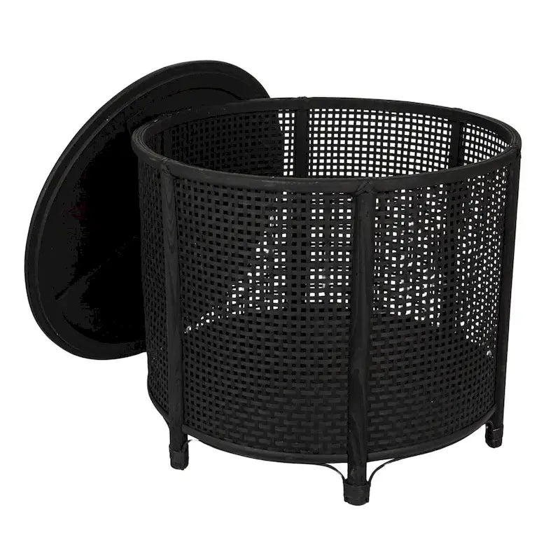Table d'appoint en bambou et rotin