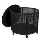 Table d'appoint en bambou et rotin