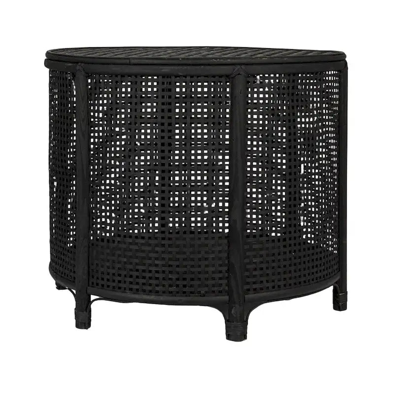 Table d'appoint en bambou et rotin