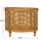 Table d'appoint en bambou et rotin