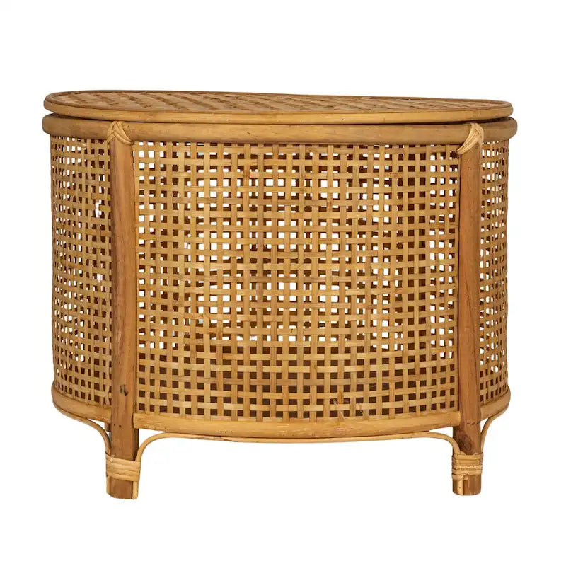 Table d'appoint en bambou et rotin