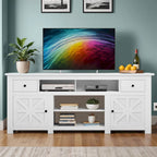 Meuble TV de ferme de 70 po, centre de divertissement avec prise de courant pour téléviseurs jusqu'à 80 po - 70L x 15.5W x 30H