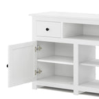 Meuble TV de ferme de 70 po, centre de divertissement avec prise de courant pour téléviseurs jusqu'à 80 po - 70L x 15.5W x 30H