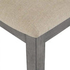 Chaises de salle à manger en lin beige et rotin