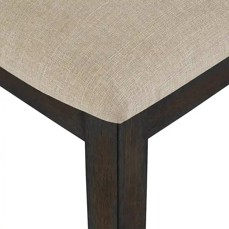 Chaises de salle à manger en lin beige et rotin