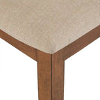 Chaises de salle à manger en lin beige et rotin