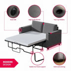 Canapé-lit convertible, canapé-lit avec matelas en mousse à mémoire de forme, porte-gobelet, USB, canapé-lit gigogne
