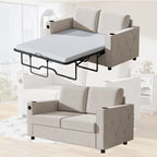 Canapé-lit convertible, canapé-lit avec matelas en mousse à mémoire de forme, porte-gobelet, USB, canapé-lit gigogne