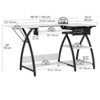 Table de couture avec ou sans grille de découpe intégrée