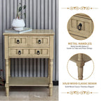 Console avec 3 tiroirs, table d'appoint de canapé avec étagère de rangement inférieure ouverte, table d'entrée robuste pour couloir/salon