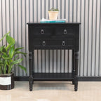 Console avec 3 tiroirs, table d'appoint de canapé avec étagère de rangement inférieure ouverte, table d'entrée robuste pour couloir/salon