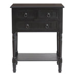 Console avec 3 tiroirs, table d'appoint de canapé avec étagère de rangement inférieure ouverte, table d'entrée robuste pour couloir/salon
