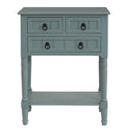 Console avec 3 tiroirs, table d'appoint de canapé avec étagère de rangement inférieure ouverte, table d'entrée robuste pour couloir/salon