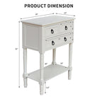 Console avec 3 tiroirs, table d'appoint de canapé avec étagère de rangement inférieure ouverte, table d'entrée robuste pour couloir/salon