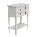 Console avec 3 tiroirs, table d'appoint de canapé avec étagère de rangement inférieure ouverte, table d'entrée robuste pour couloir/salon