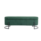 Banc de rangement tressé avec charnières de sécurité, banc d'extrémité pour salon et chambre à coucher