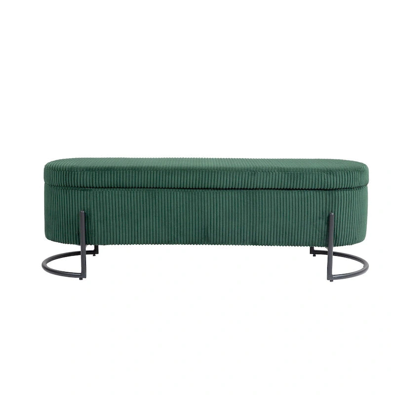 Banc de rangement tressé avec charnières de sécurité, banc d'extrémité pour salon et chambre à coucher
