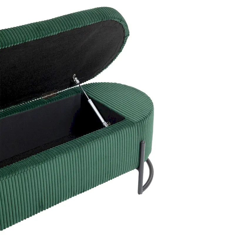 Banc de rangement tressé avec charnières de sécurité, banc d'extrémité pour salon et chambre à coucher