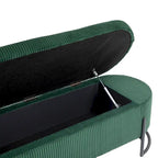 Banc de rangement tressé avec charnières de sécurité, banc d'extrémité pour salon et chambre à coucher
