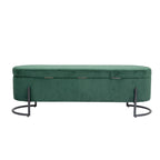 Banc de rangement tressé avec charnières de sécurité, banc d'extrémité pour salon et chambre à coucher