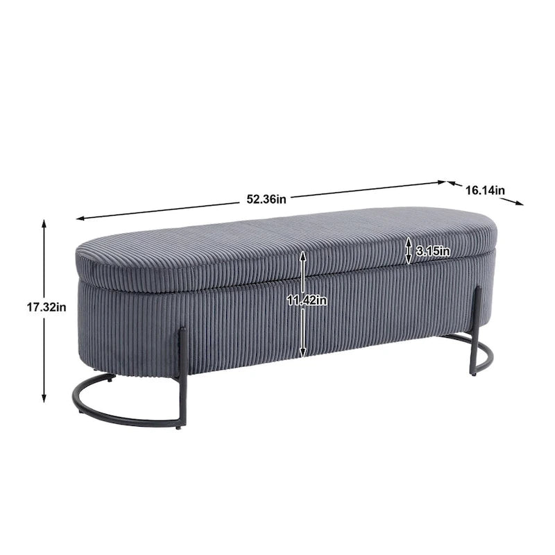 Banc de rangement tressé avec charnières de sécurité, banc d'extrémité pour salon et chambre à coucher