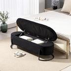 Banc de rangement tressé avec charnières de sécurité, banc d'extrémité pour salon et chambre à coucher