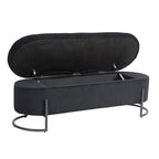Banc de rangement tressé avec charnières de sécurité, banc d'extrémité pour salon et chambre à coucher