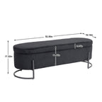 Banc de rangement tressé avec charnières de sécurité, banc d'extrémité pour salon et chambre à coucher