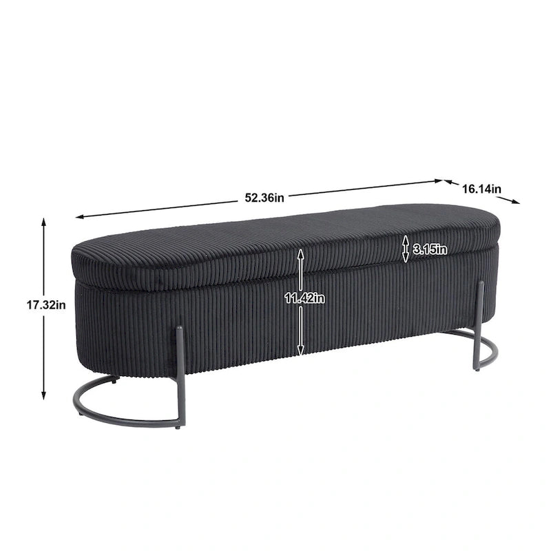 Banc de rangement tressé avec charnières de sécurité, banc d'extrémité pour salon et chambre à coucher