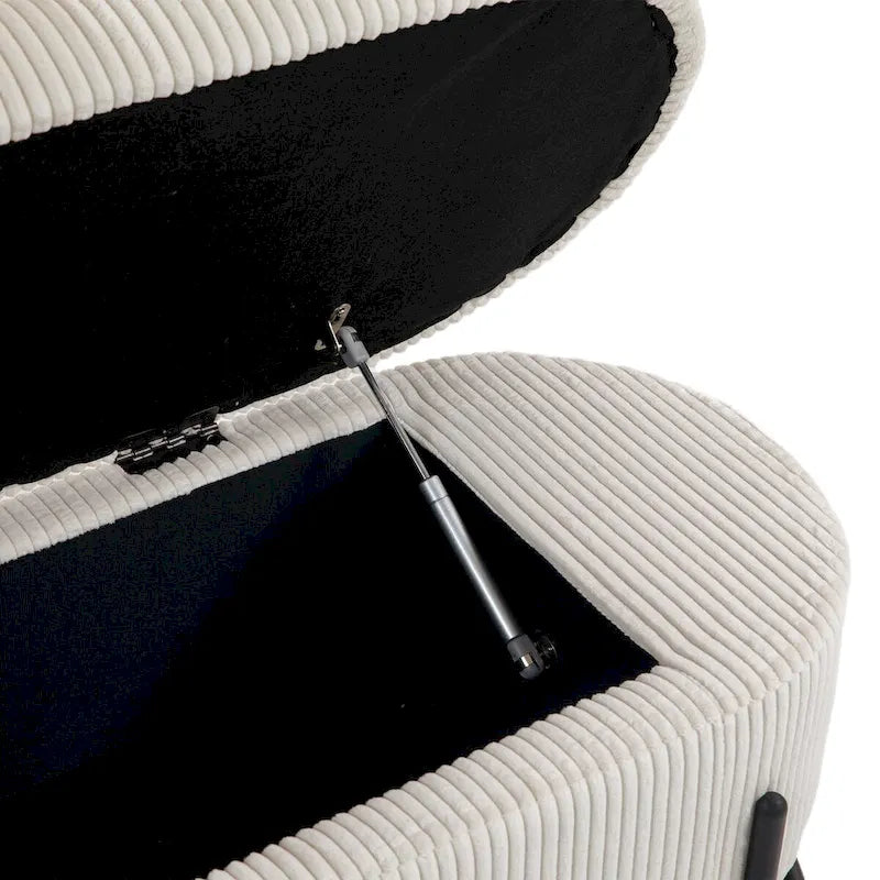 Banc de rangement tressé avec charnières de sécurité, banc d'extrémité pour salon et chambre à coucher