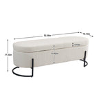 Banc de rangement tressé avec charnières de sécurité, banc d'extrémité pour salon et chambre à coucher