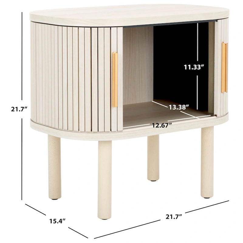 2 Tambour Door Nightstand