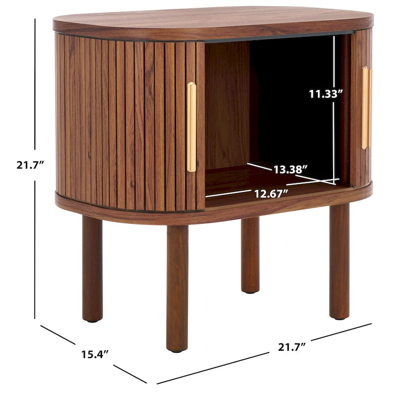 Table de chevet 2 portes à tambour