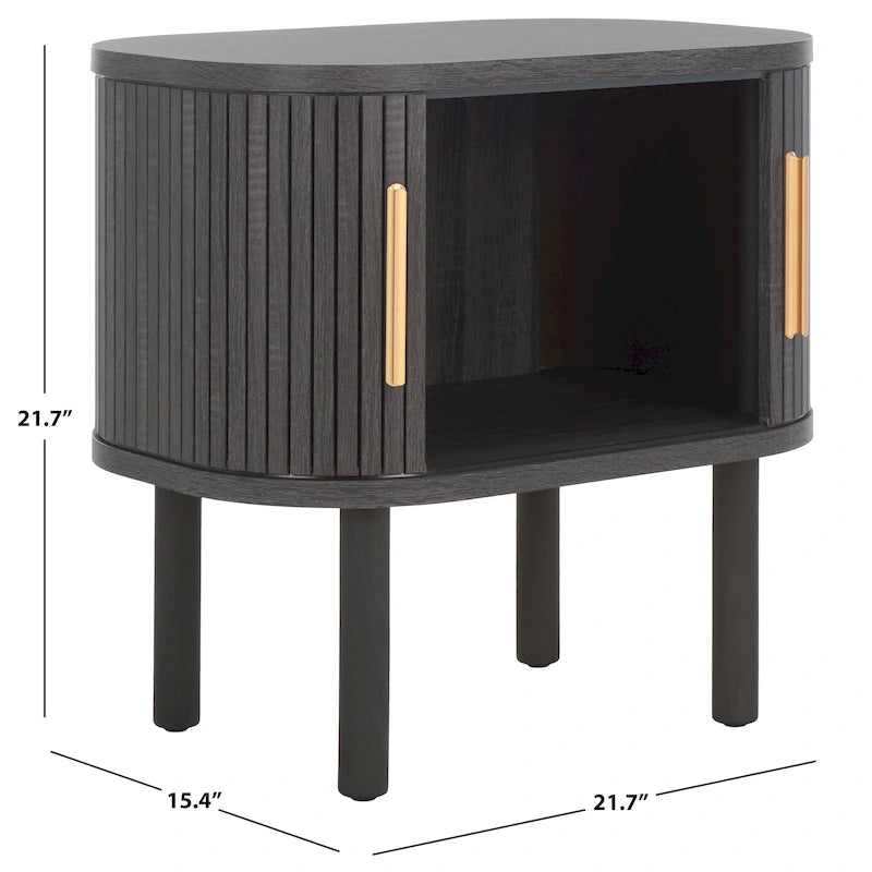 2 Tambour Door Nightstand