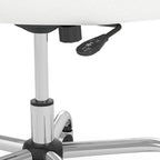 Chaise en cuir blanc dossier mi-hauteur - 62 cm L x 63 cm l x 87,5 cm H
